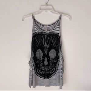 LF Emma and Sam skull muscle tank top Size XS